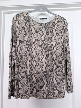 Zara Snake Print Top